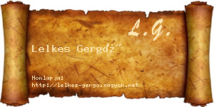 Lelkes Gergő névjegykártya
